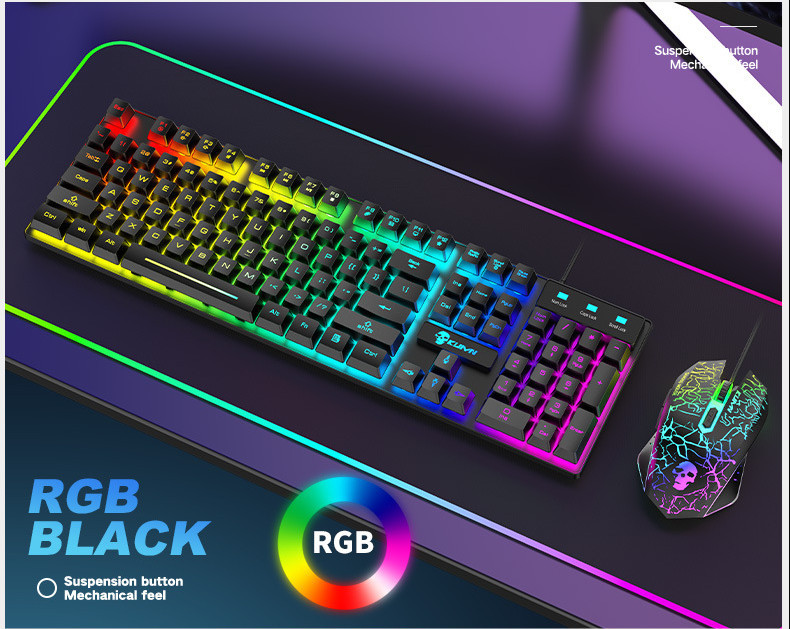 Enhance Your Gaming Experience with Kuiying T6RGB Luminous Keyboard and Mouse