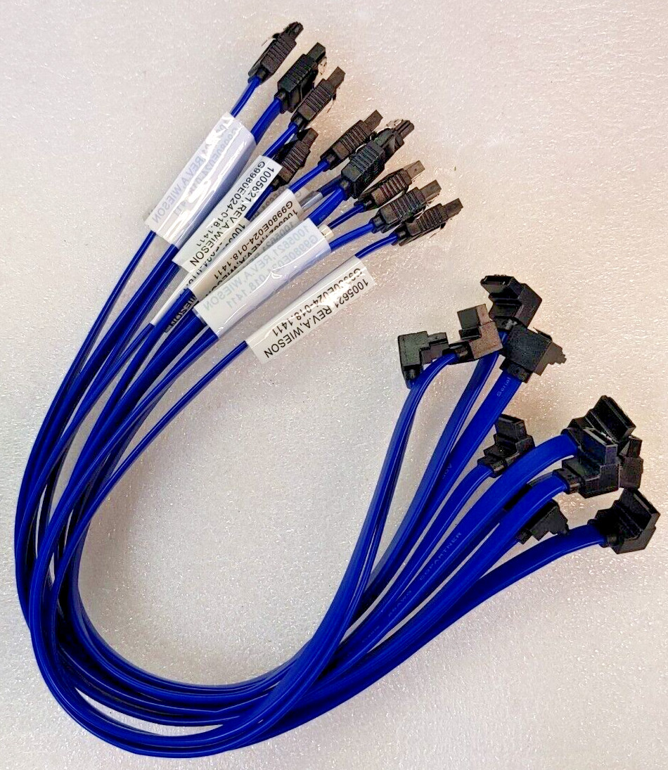 SATA Right Angle 90 Degree to straightCable Metal Retainer Wieson Brand 10 pcs.