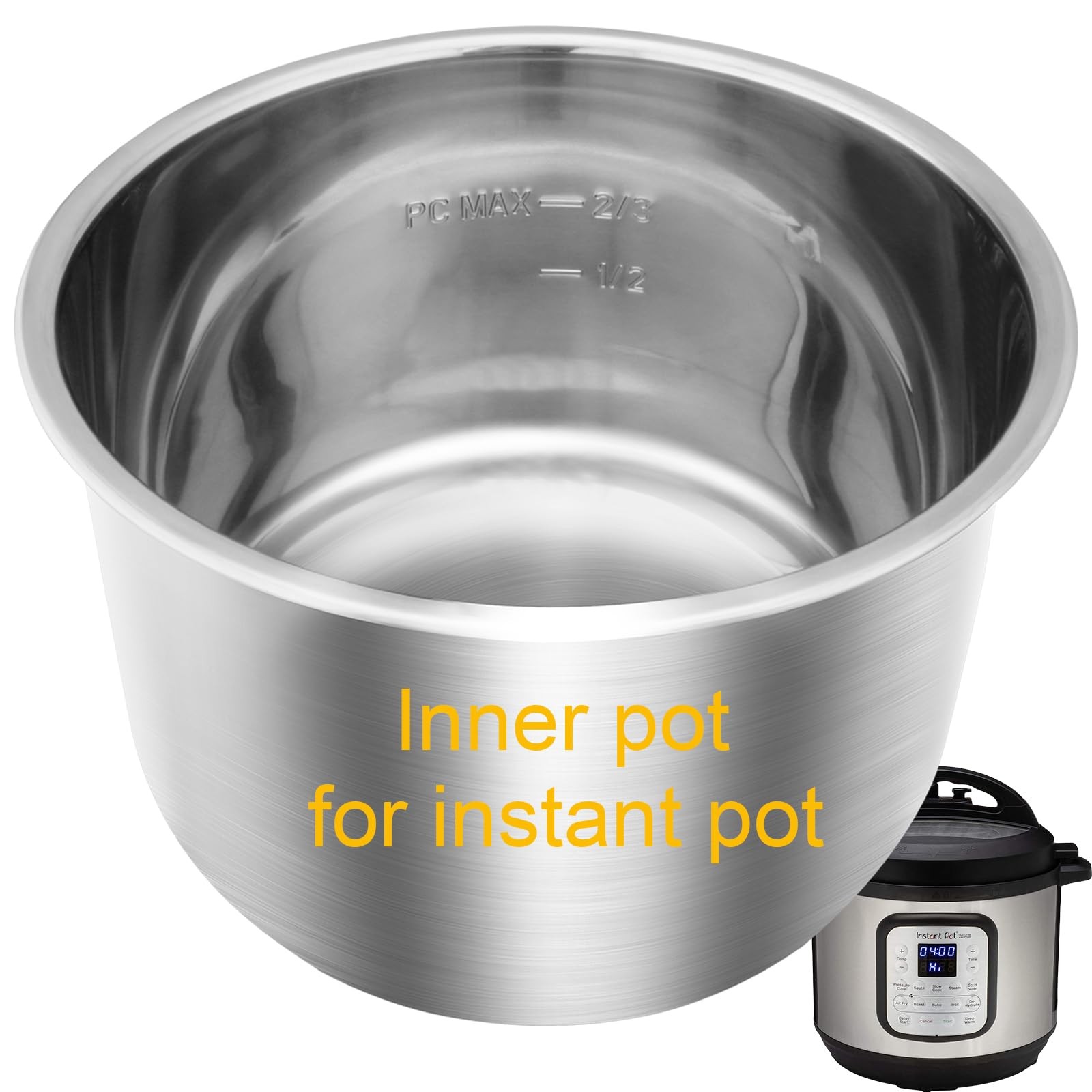 Stainless Steel Inner Pot for Instant Pot 6QT, Upgrade Pot for Instant Pot 6 ...