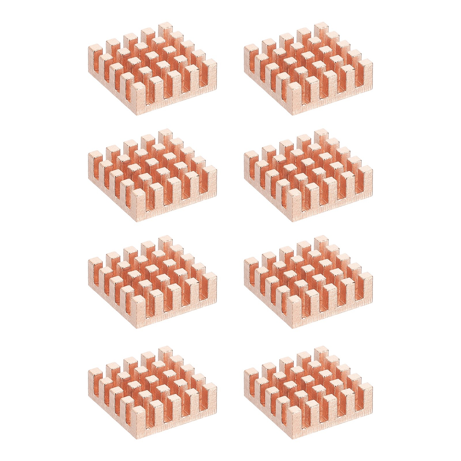 8 Pcs Copper Heatsink 15x15x5mm, Heat Sink Cooler Radiator for