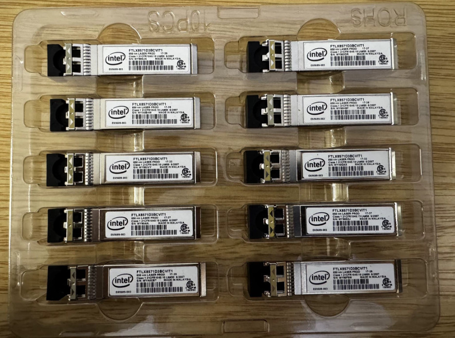 10pcs new Intel FTLX8571D3BCV-IT E10GSFPSR E65689-001 Ethernet SFP SR X520-DA2