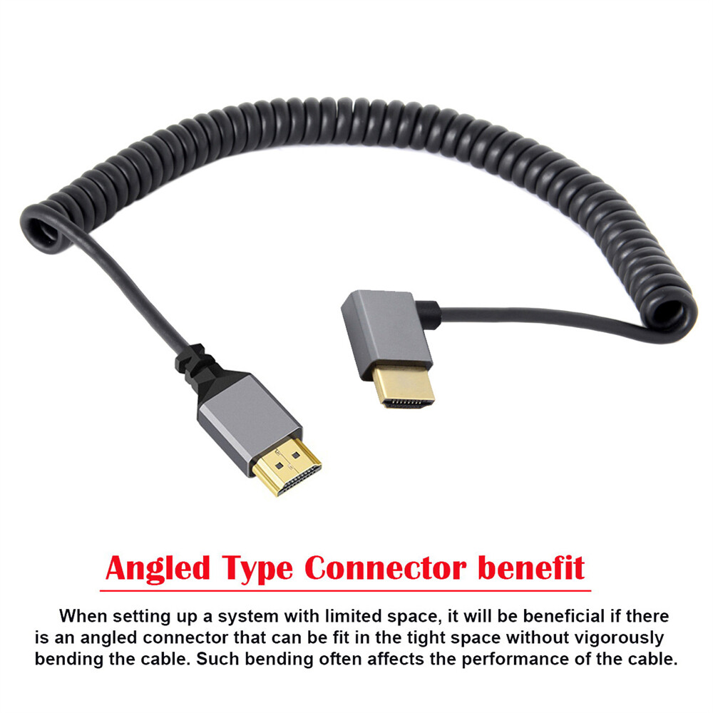 Cablecy  Down Angled 90 Degree for HDTV Computer Laptop Monitor