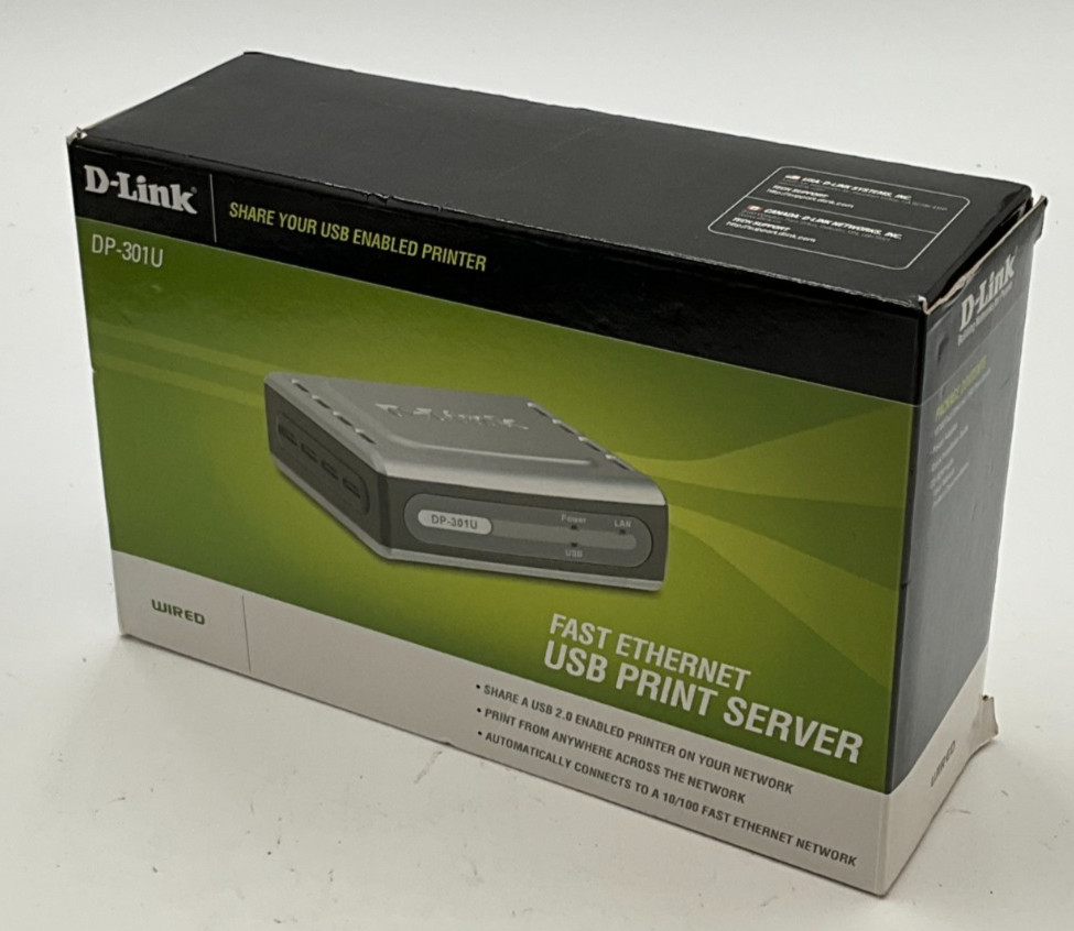 NOB D-Link Express Ethernet USB Print Server DP-301U