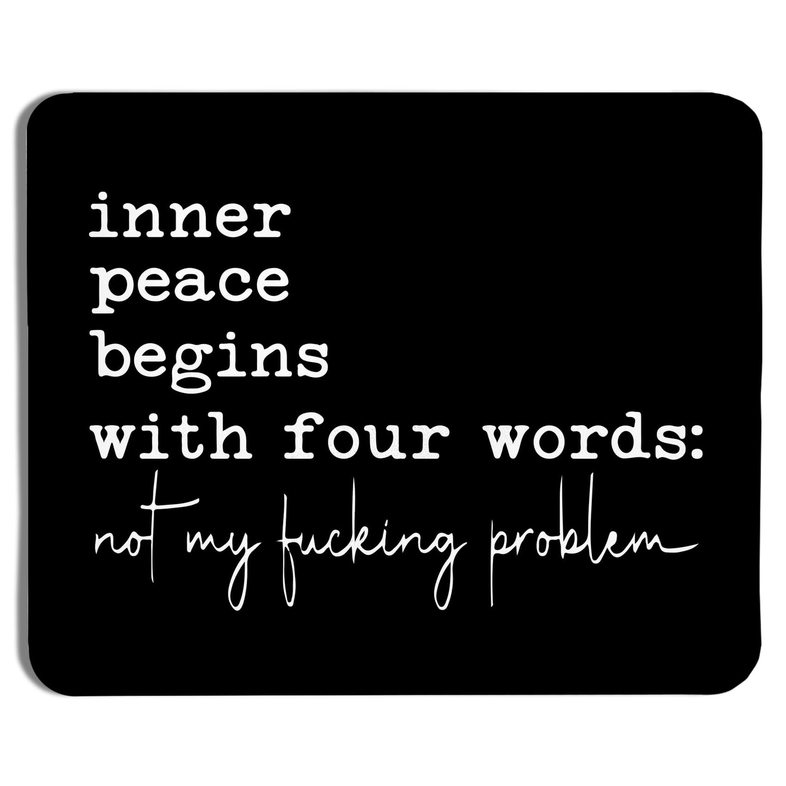 9.5x7.9 Inch Funny Mouse Pad Inner Peace Wireless Mouse Desk Accessories Gift