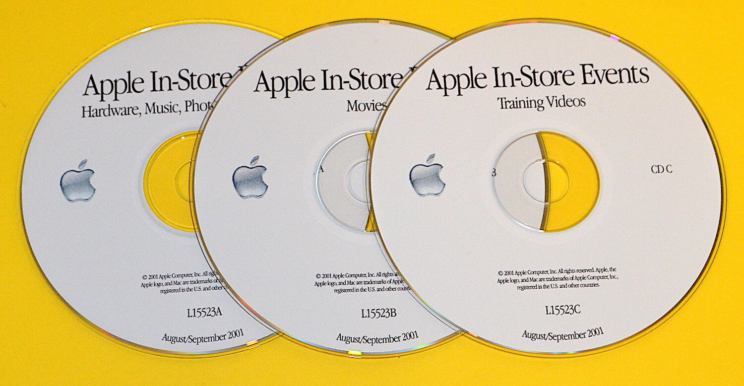 "Vintage Apple Collectible" Lot of 3 Apple In-Store Events CD's from 2001 