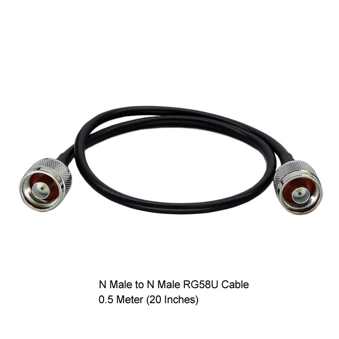Low Loss N Male to N Male RG58U Coaxial Cable 1.64ft 0.5-Meter