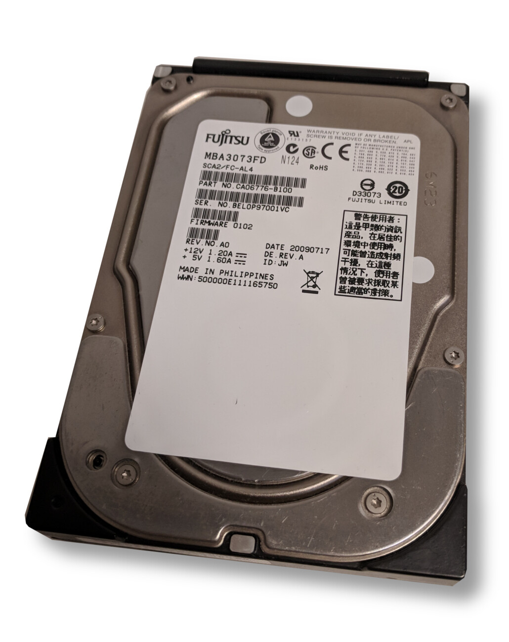 Fujitsu Allegro 10 MBA3073FD 73 GB
