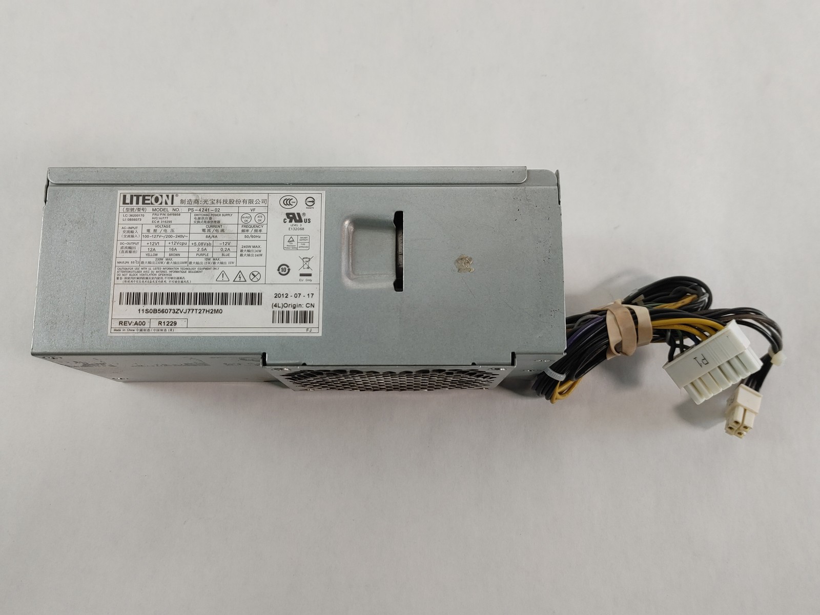 Lot of 2 Lenovo ThinkCentre M82 14 Pin 240W SFF Desktop Power Supply 54Y8858