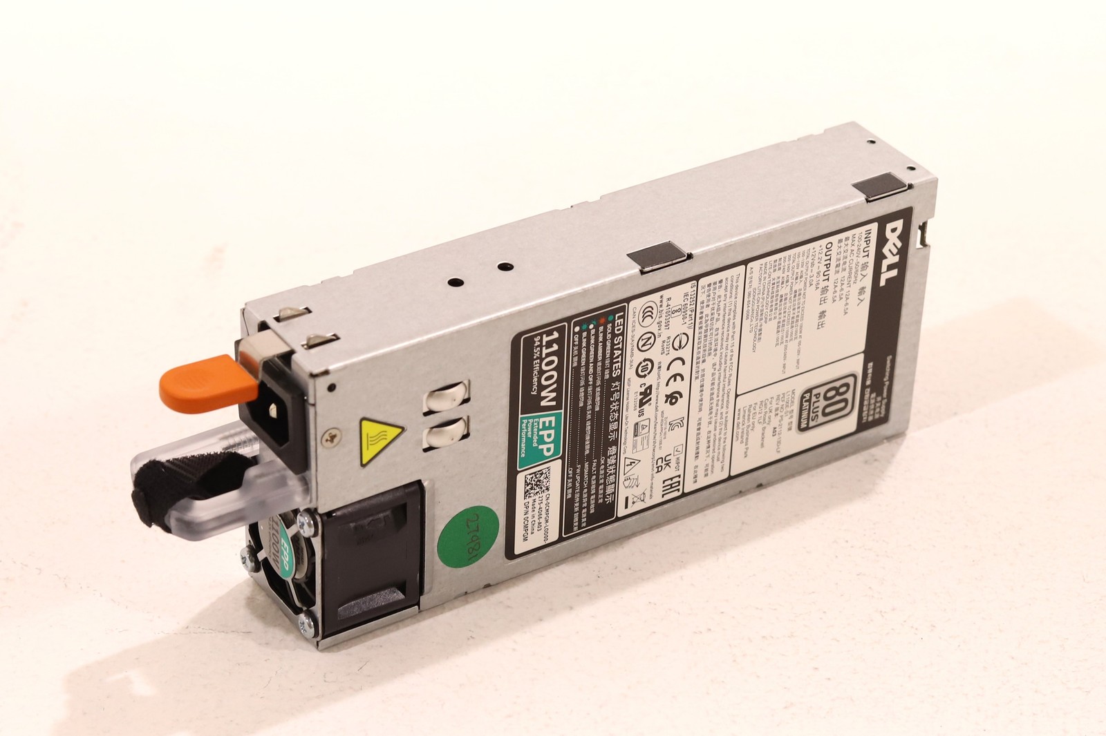 Dell L1100E-S1 1100W Power Supply for Dell PowerEdge R/T Series Dell P/N: 0CMPGM