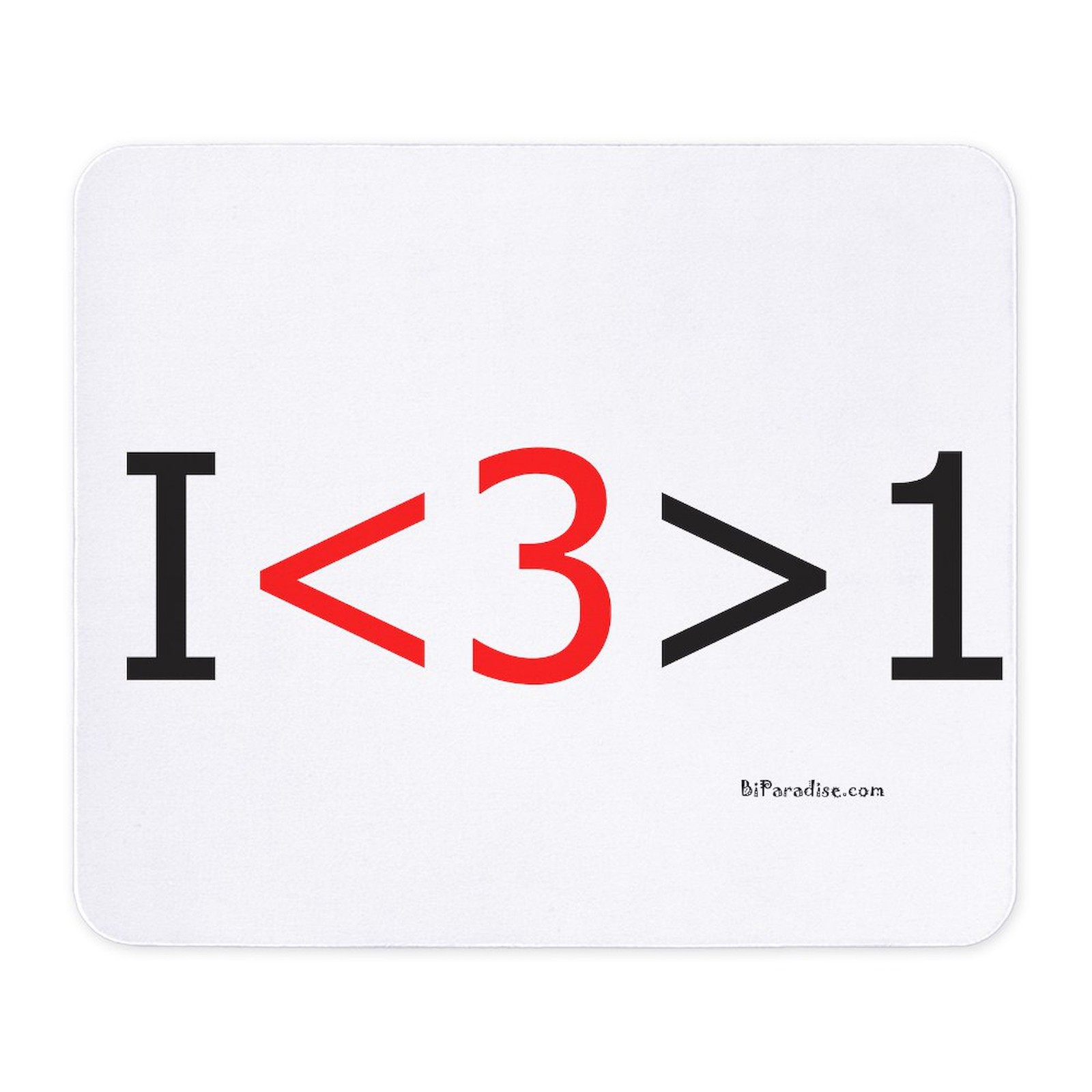 CafePress I Love More Than One (Red Hea Mousepad  (126147183)