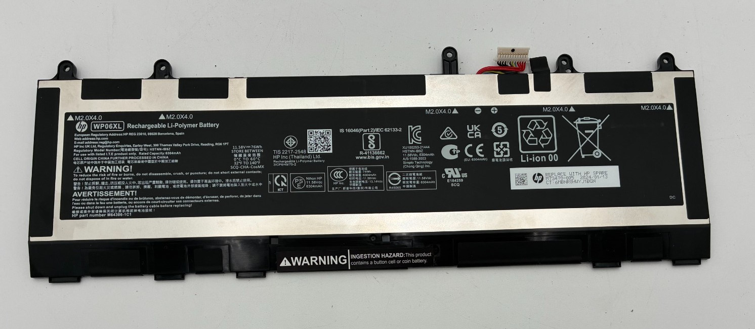 New genuine HP laptop battery zbook firefly WP06XL