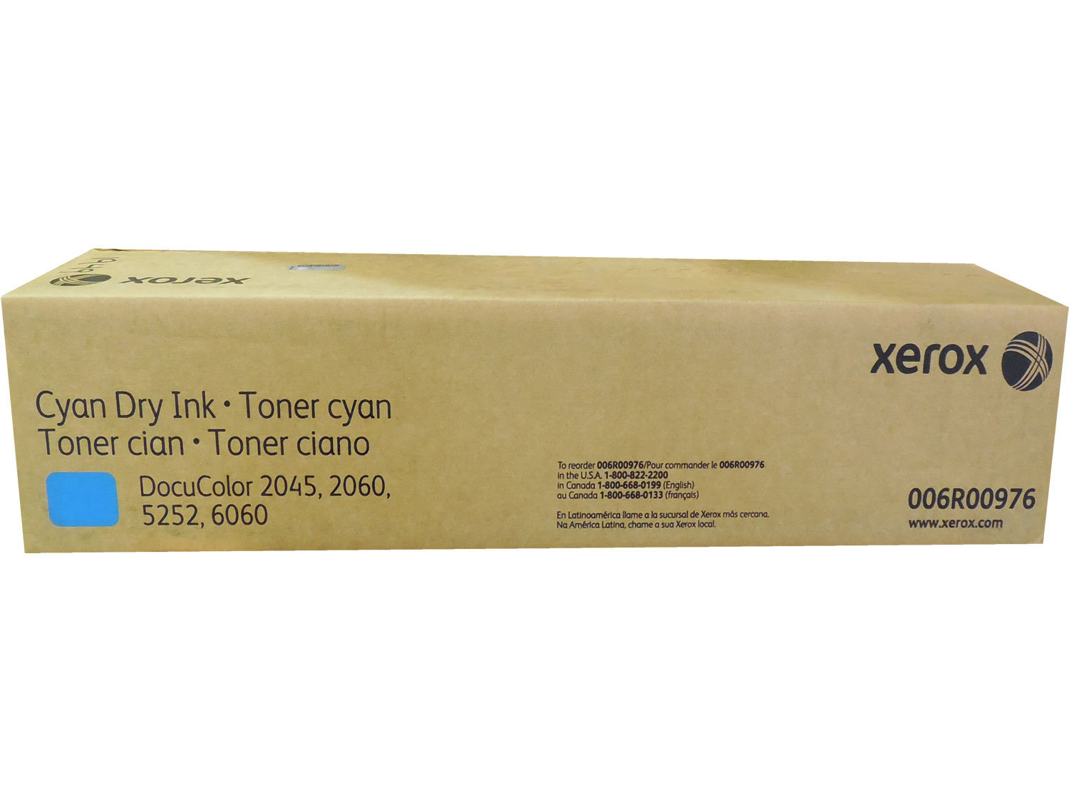 Xerox 6R00976 DocuColor 2045, 2060, 5252, 6060 Cyan Toner Cartridge OEM