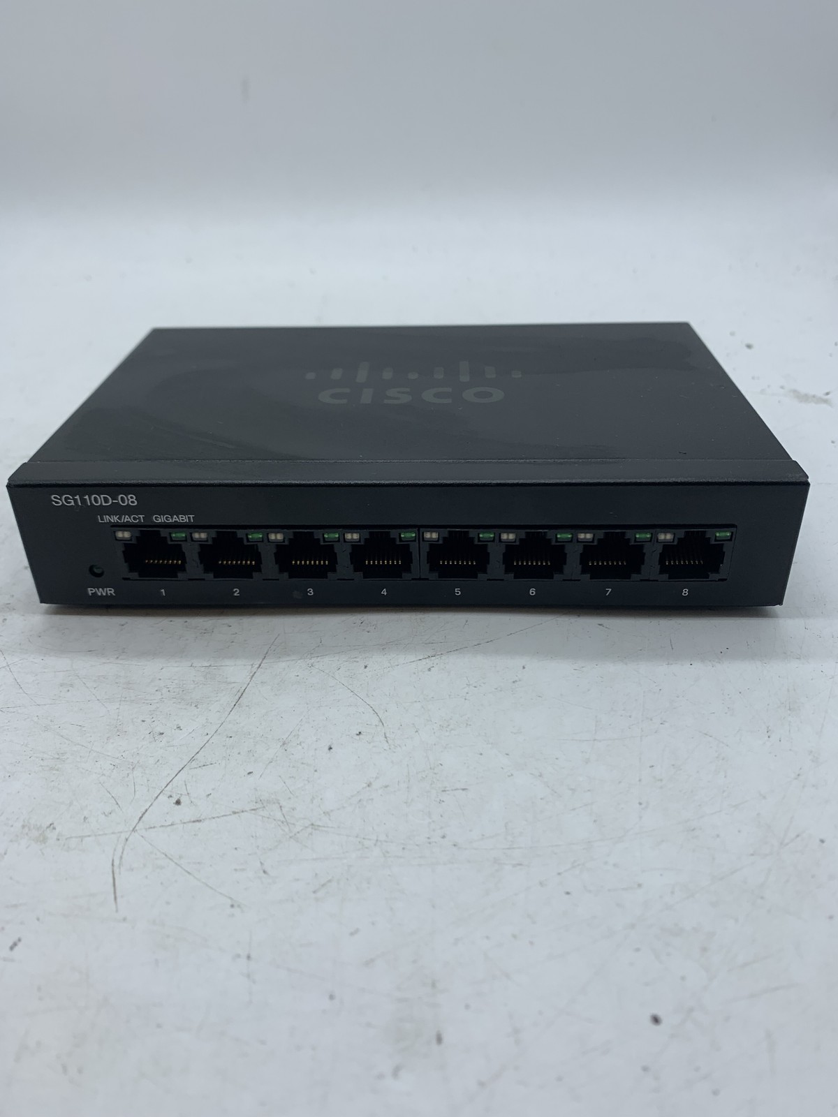 Cisco SG110D-08 8-Port Gigabit Desktop Switch No A/C ~ 