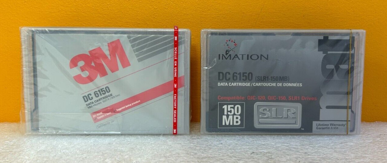 Imation DC6150 (Lot/ 2) 150 MB Data Cartridge For QIC-120/QIC-150/SLR Drvs. New
