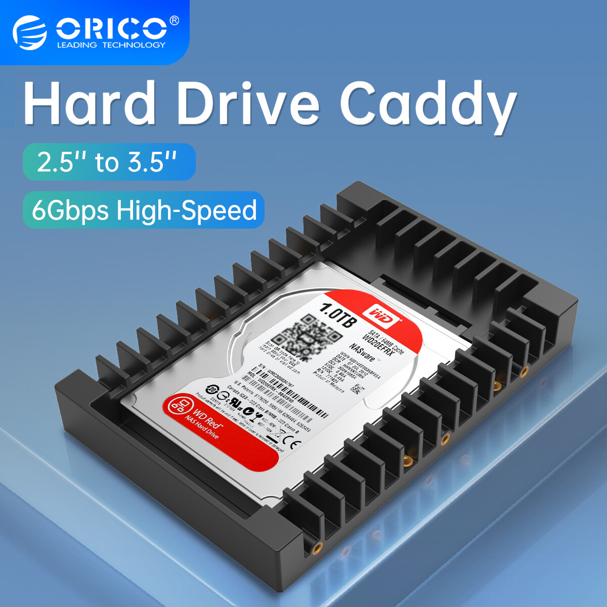 ORICO 2.5 to 3.5'' Hard Drive Adapter Converter SATAIII fr 7/9.5 /12.5mm HDD
