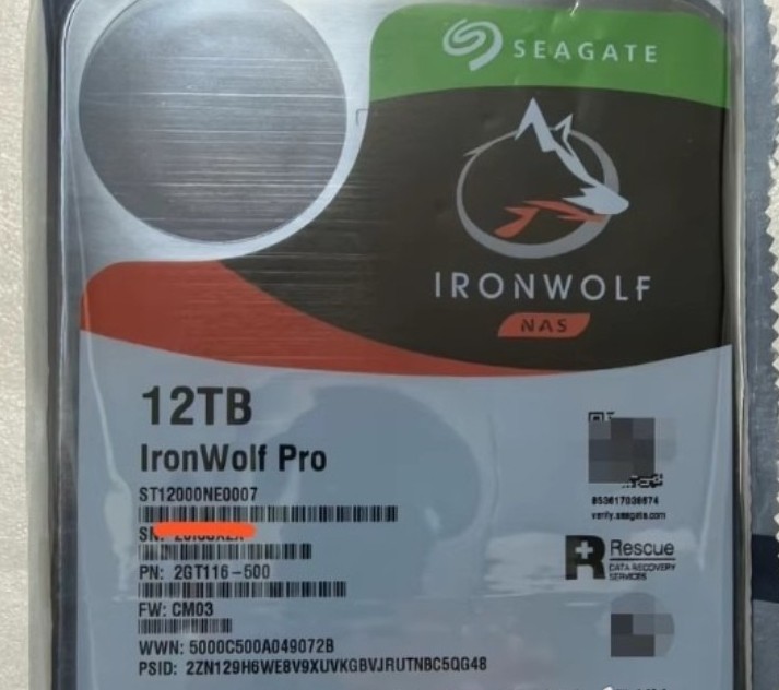Seagate ST12000NE0007 IronWolf Pro 12TB 7.2K SATA 6Gb/s 3.5'' Internal NAS HDD