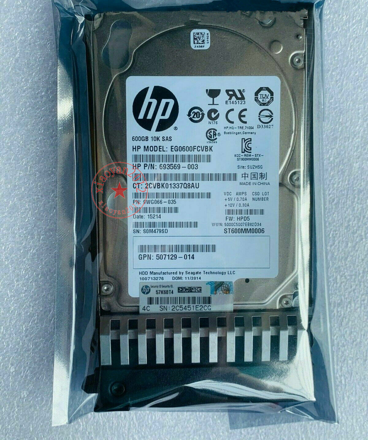 HP 581286-B21 HP 600GB 10K 2.5" 6G SAS HDD DP 581311-001
