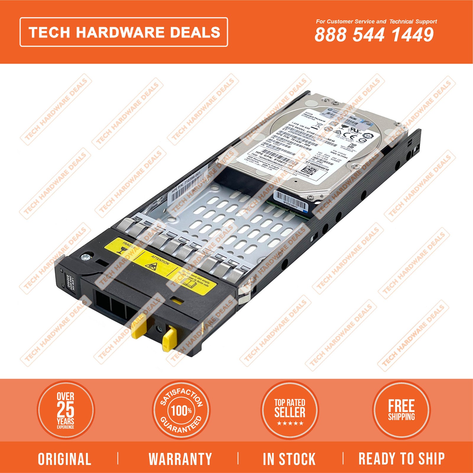 810760-001 0 Hrs w/Tray   HPE 3PAR 1.8TB SAS 12G 10K SFF HD