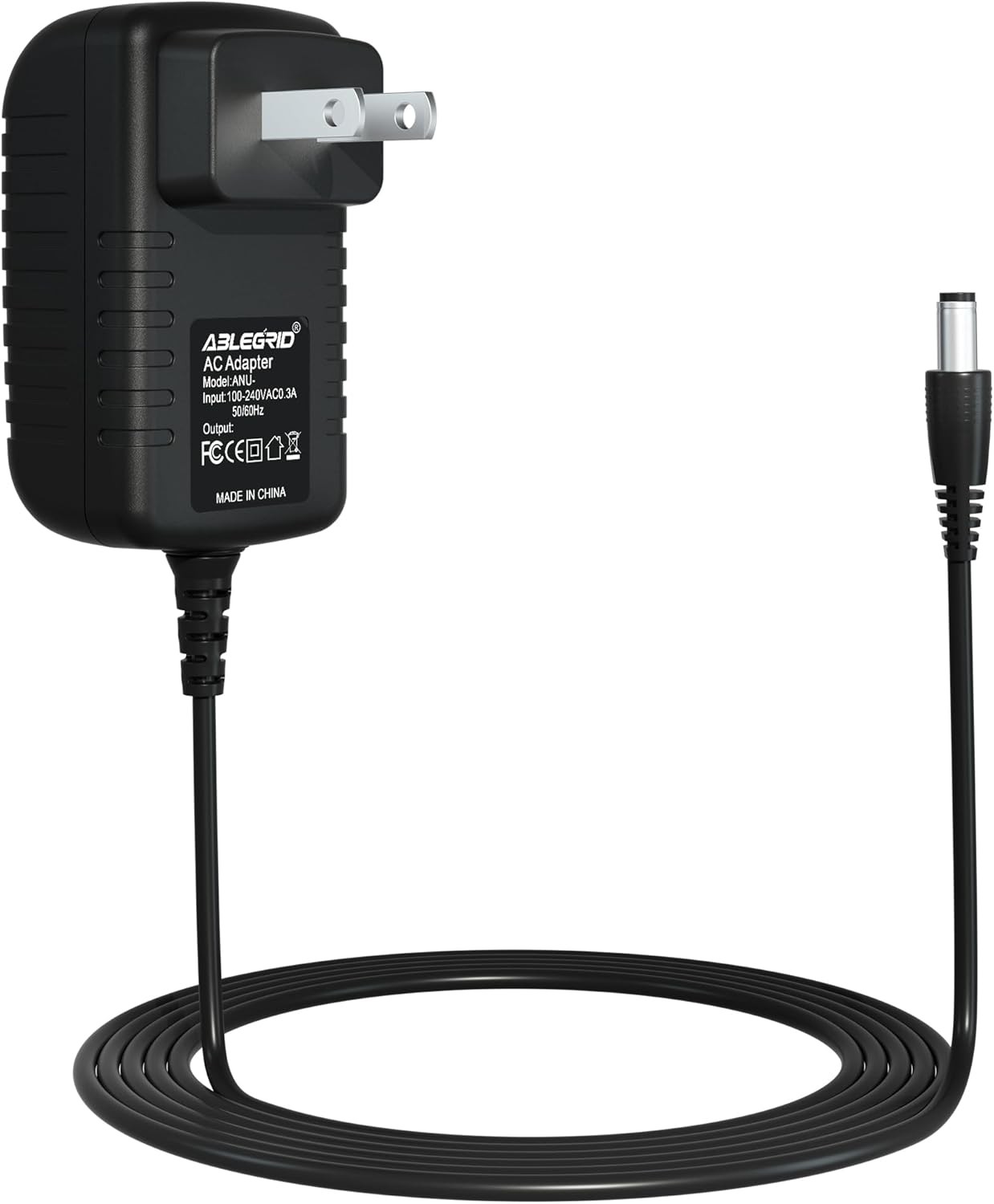 ABLEGRID 12 Volt Power Supply - 2.5 Amp Standard (12V 2.5A DC) Adapter Black 