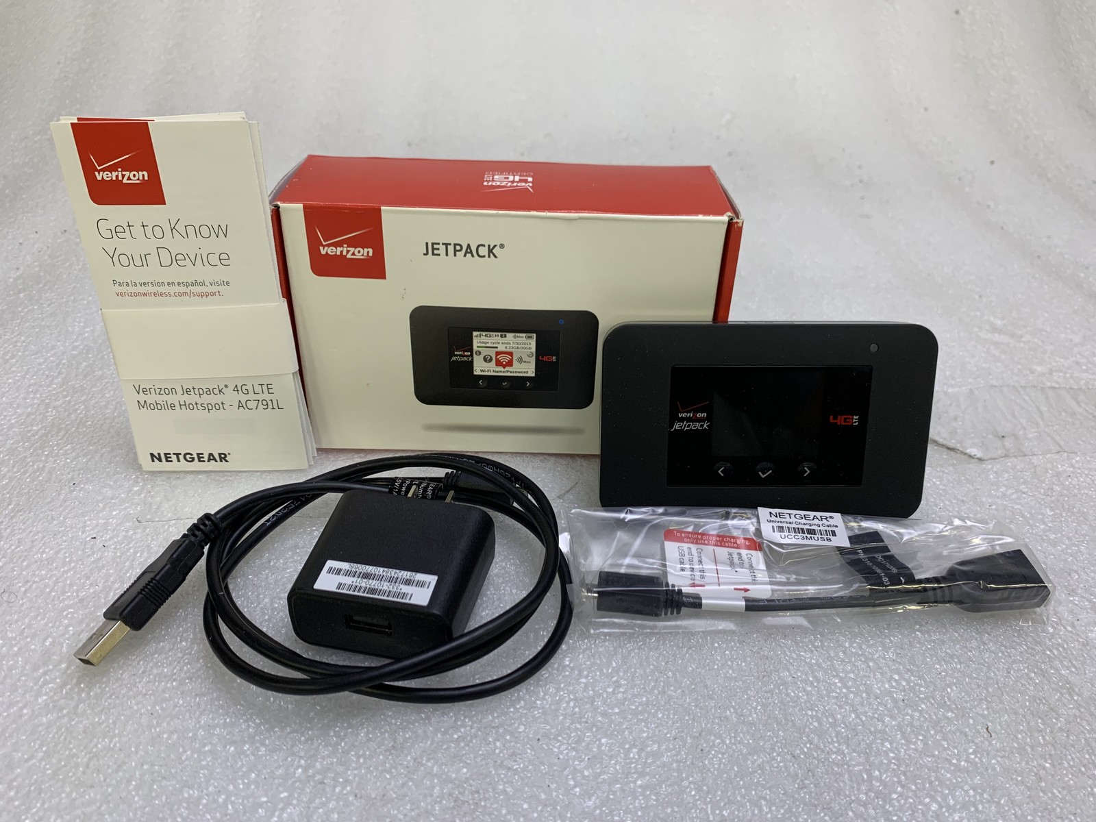 Verizon Netgear Jetpack MiFi WiFi 4G LTE Mobile Hotspot AirCard 791L NO SIM