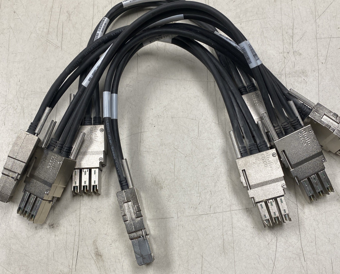 Lot of 3 (three)  Cisco STACK-T1-50CM Stack Cable 800-40403-01.