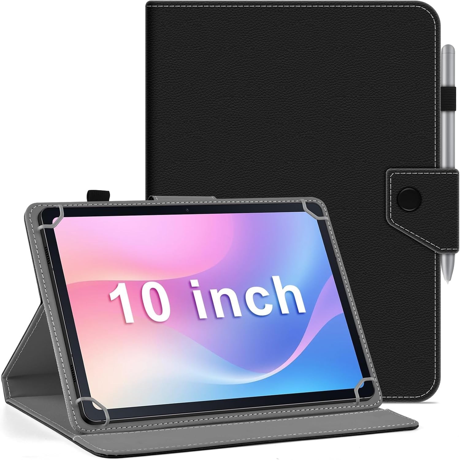 Case for 10.1 inch Tablet, Magnetic Closure Travel Portable Protective Folio