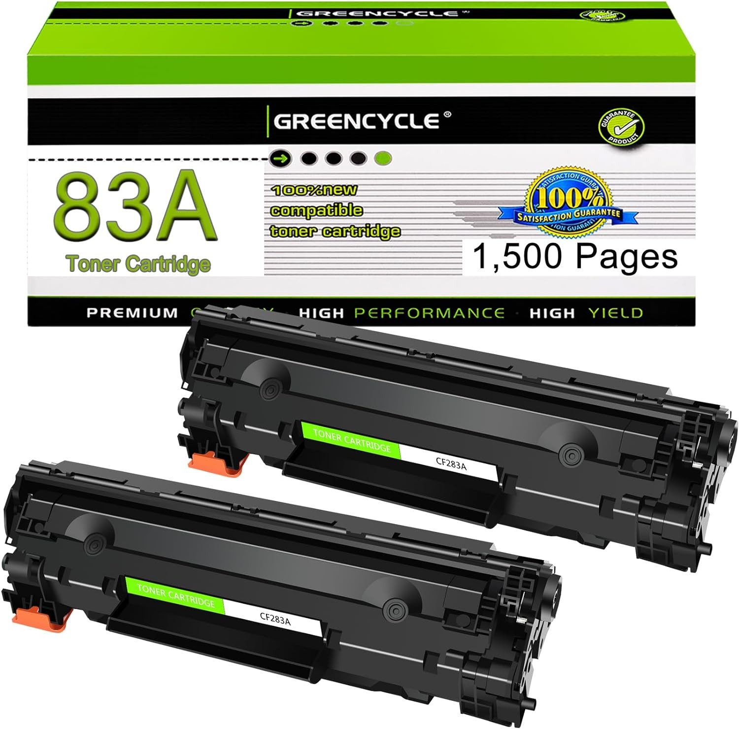 2PK 83A Toner Cartridge for HP CF283A 83X Laserjet Pro MFP M201dw M225dw M127fn