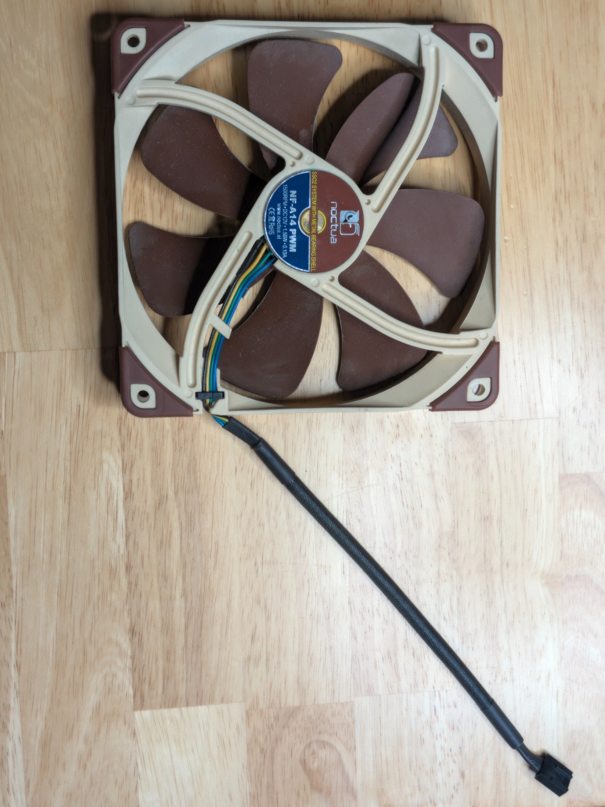 Noctua NF-A14 PWM 140mm Premium Quiet Fan - Brown/Beige