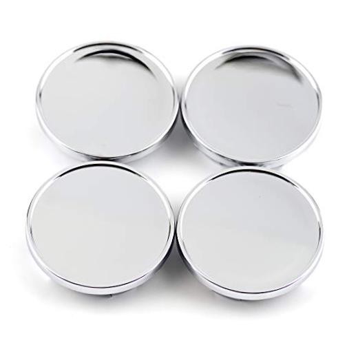 4 PCS 66mm Wheel Center Caps OD: 66mm / 2.6", ID: 55.5mm / 2.18" Chrome