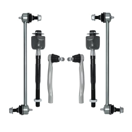 6Pcs Front Outer Inner Tie Rod Ends Sway Bar Kit Compatible with 2009-2015