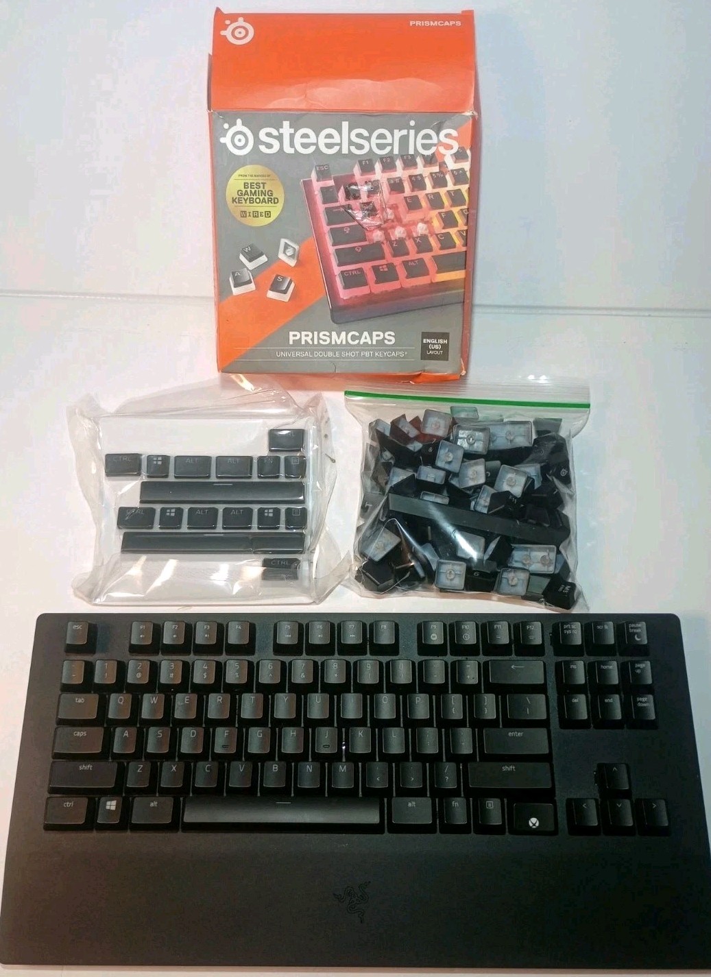 Razer Turret wireless Illuminated Keyboard & 120+ Prismcaps For Xbox One(N Mouse