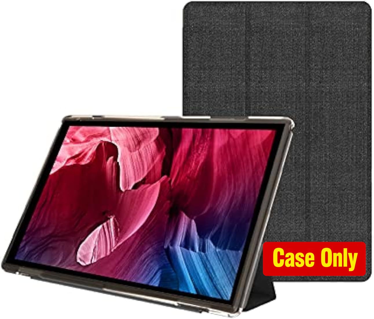Slim Black PU Leather Folio Case for ZB10 Tablet, 10 inch Stand Cover