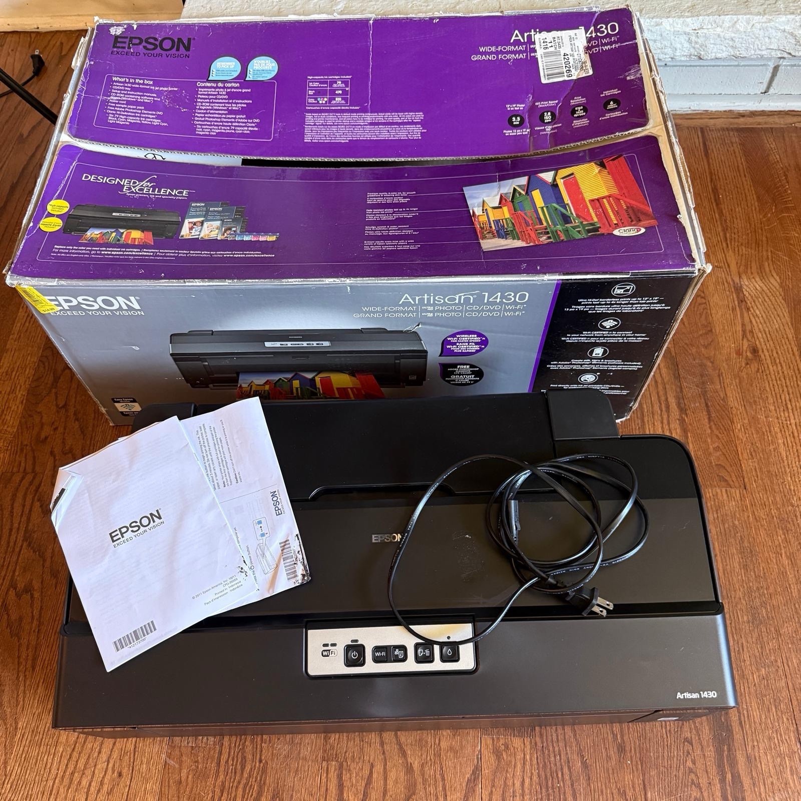 Epson Artisan 1430 Wireless Wide Format Inkjet Photo Printer