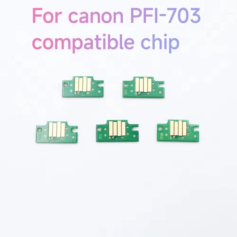 5Colors/set PFI-703 Permanent Chips For Canon IPF810 IPF815 IPF820 IPF825