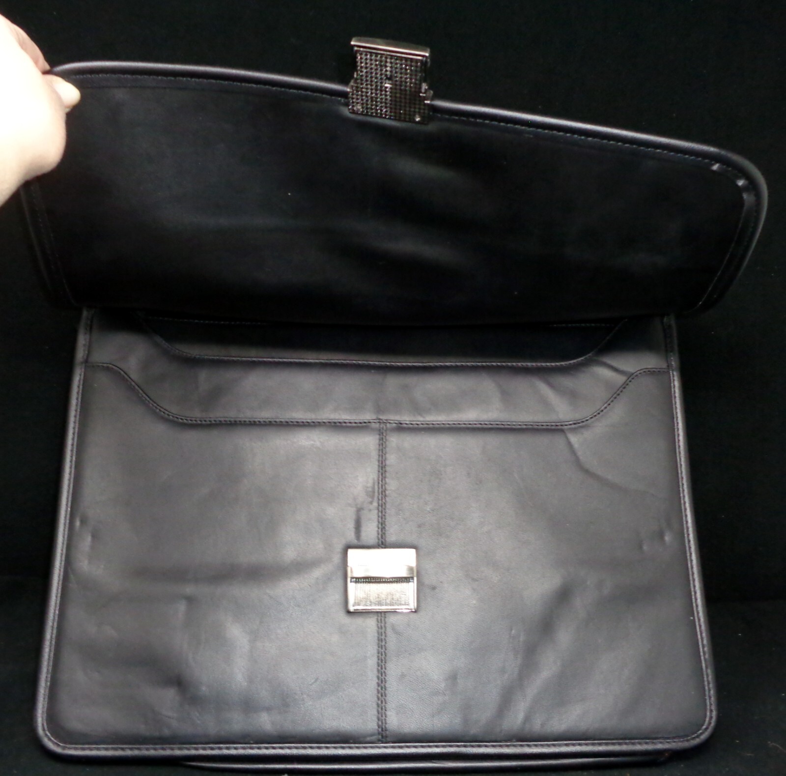 SAMSONITE Black Faux Leather Briefcase