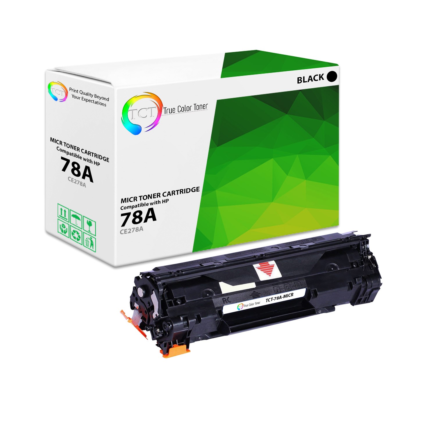 TCT Premium 78A CE278A Black MICR for HP P1536 P1566 P1606 Compatible Toner