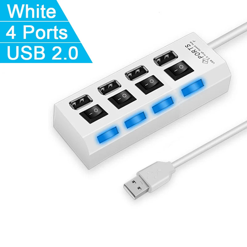 High Speed 4/7 Ports USB HUB 2.0 Adapter Expander Multi USB Splitter Multiple 