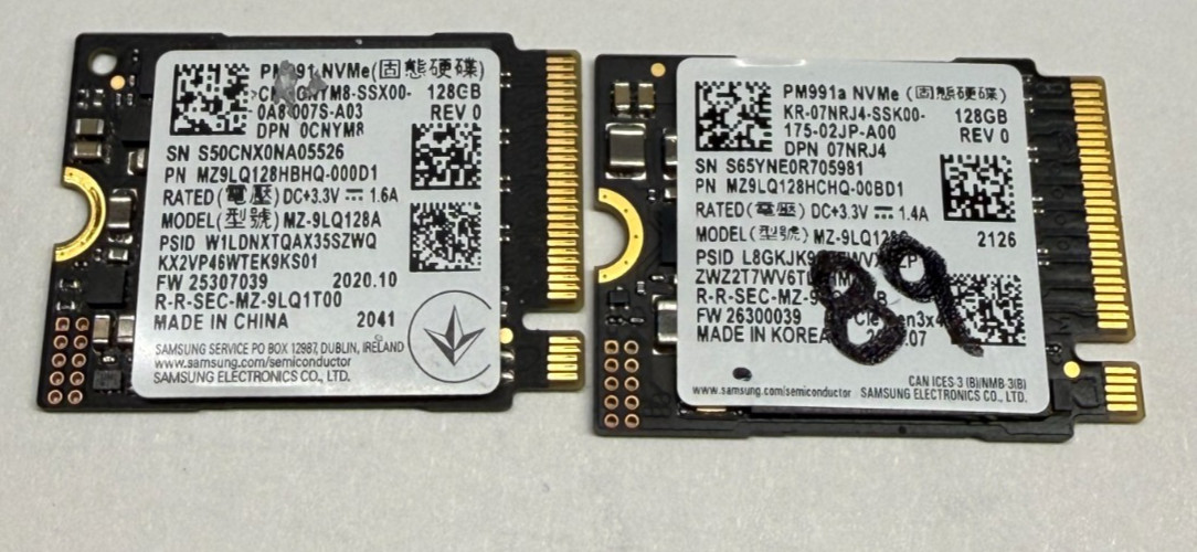 Samsung PM991a NVMe MZ-9LQ128A 128GB