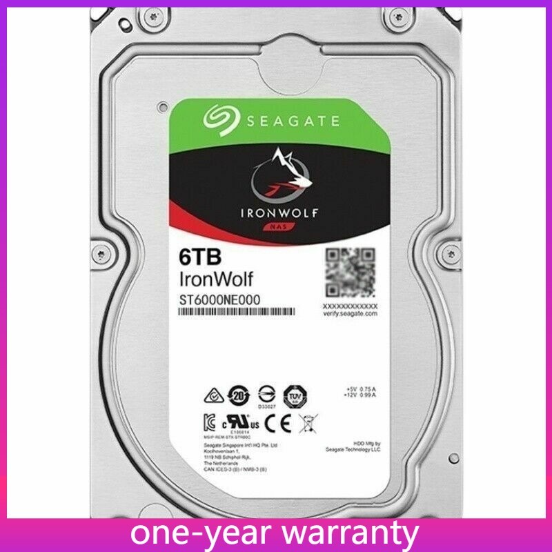  IronWolf Pro ST6000NE000 Seagate 6TB Hard Drive 3.5" Internal SATA 7200rpm New