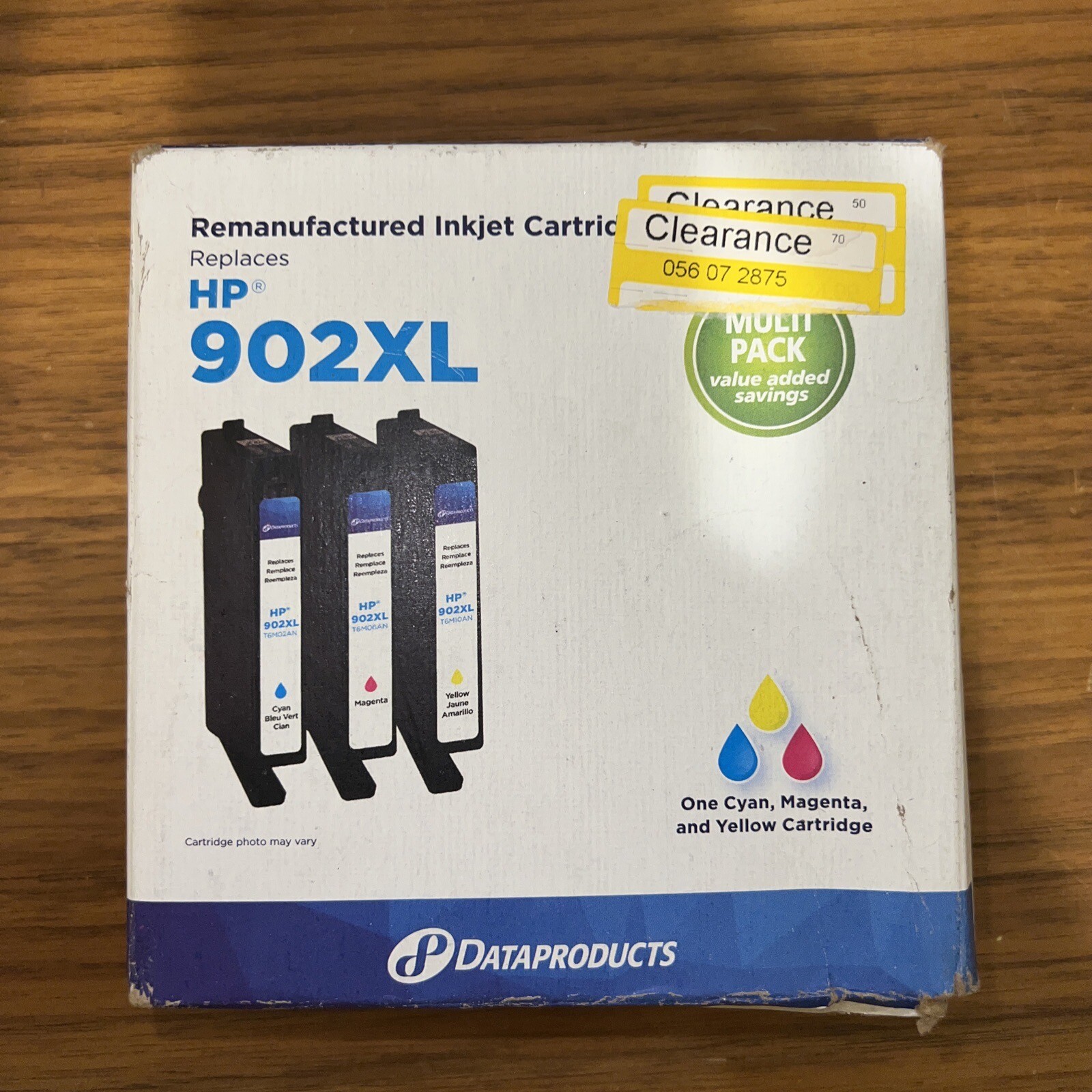 Data products Cyan/Magenta/Yellow 3-Pack High Yield Ink Cartridges -