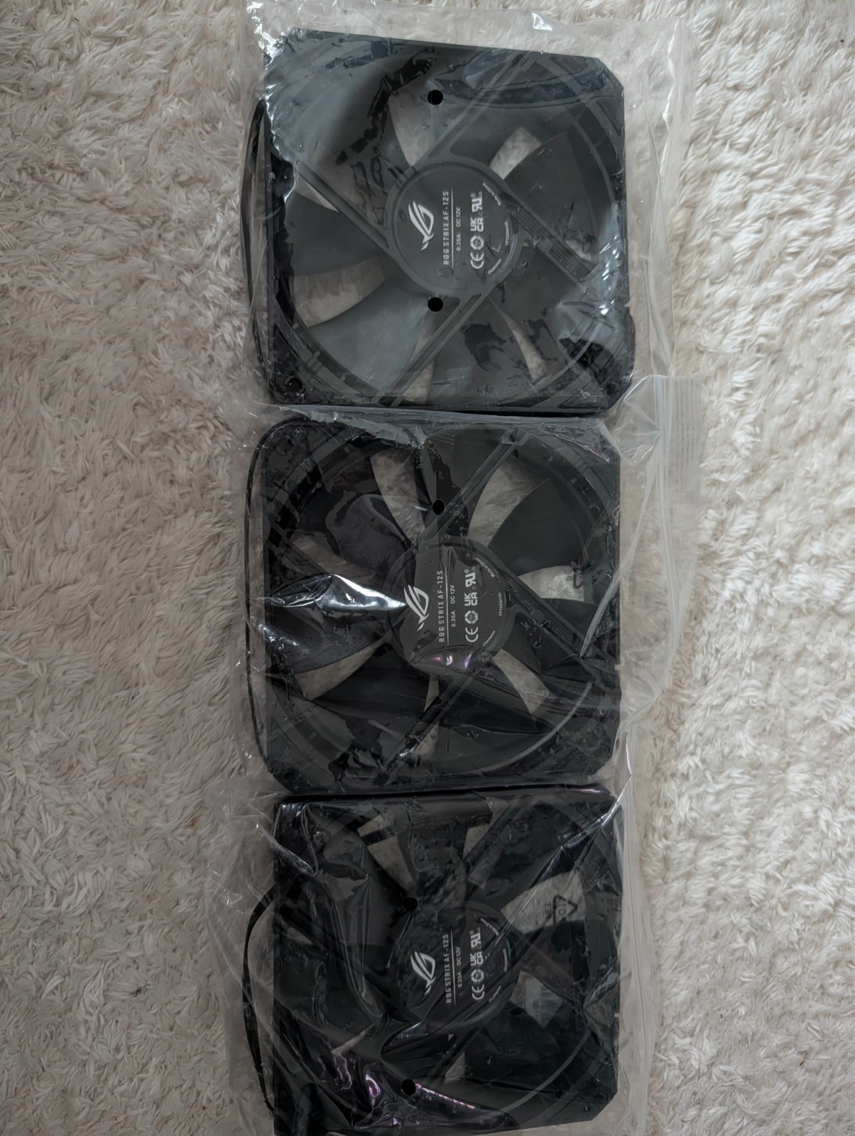 3x ASUS ROG Strix AF-12S 120mm PC Cooling Fans - New Unused Loose Fans