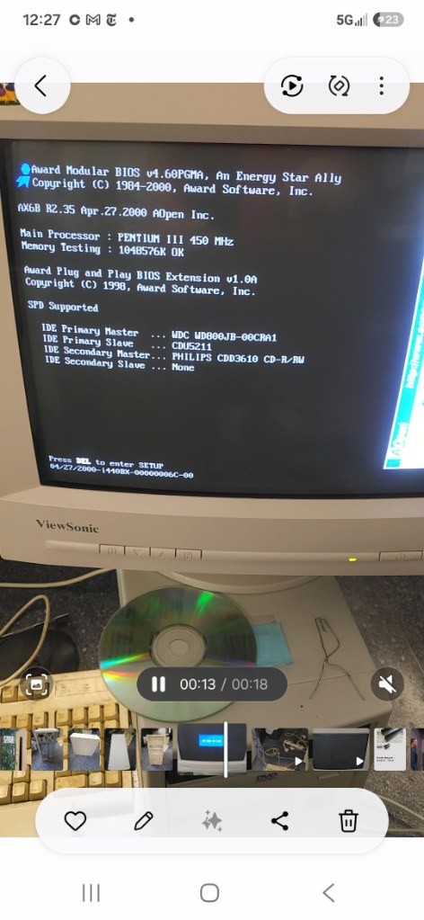 2 of 2 Tested Aopen AX6B, PIII 450MHZ with Processor, Memory and VGA.