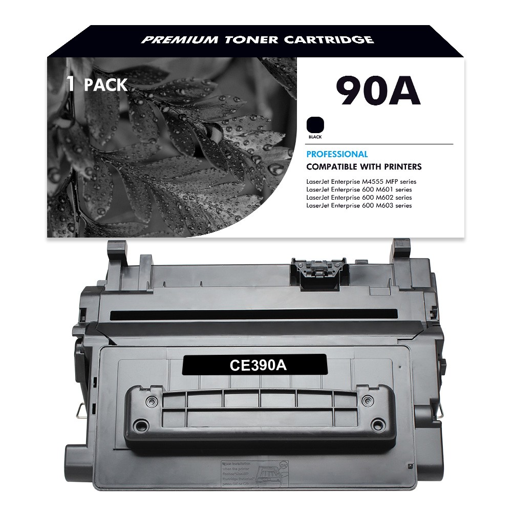 1PK CE390A Black Toner Fits HP 90A LaserJet M4555fskm M603xh M4555f M602dn M601n