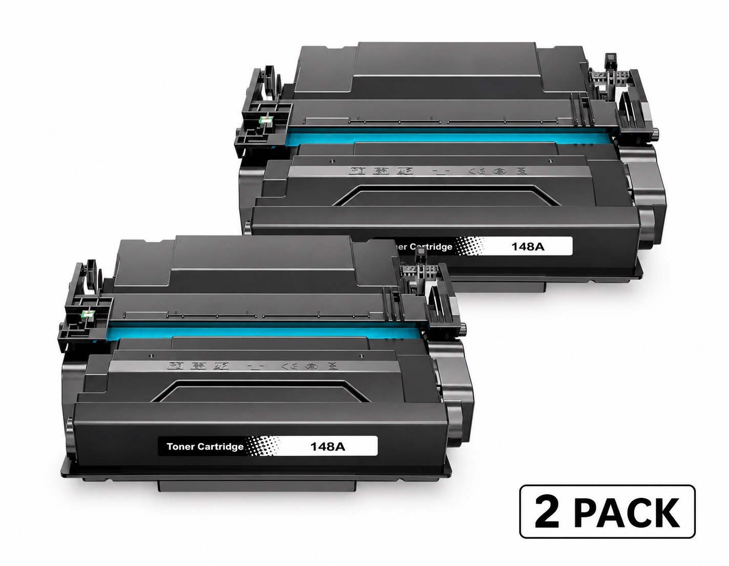 NEW - 2-Pack 148A Black Toner Cartridge w/ Chip for HP W1480A Compatible