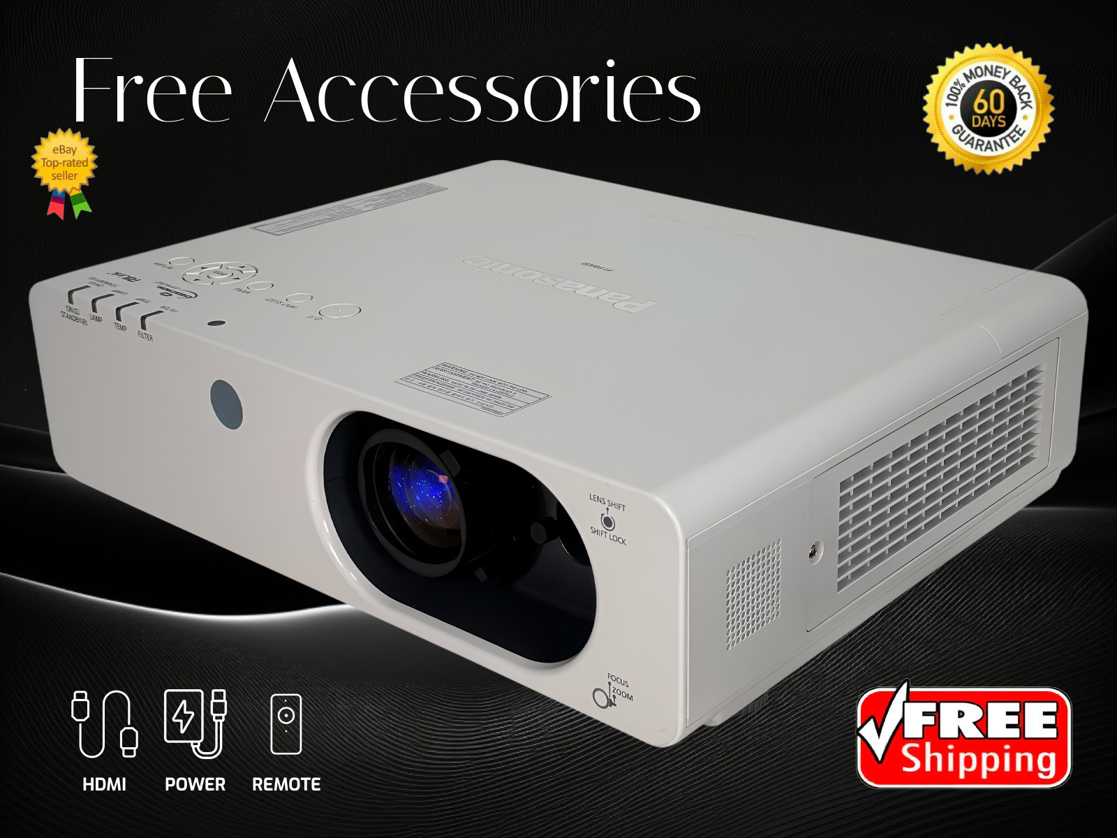 Panasonic PT-FW430U 3LCD Projector 4K Professional 3500 Lumens 2160p w/Kit ✅