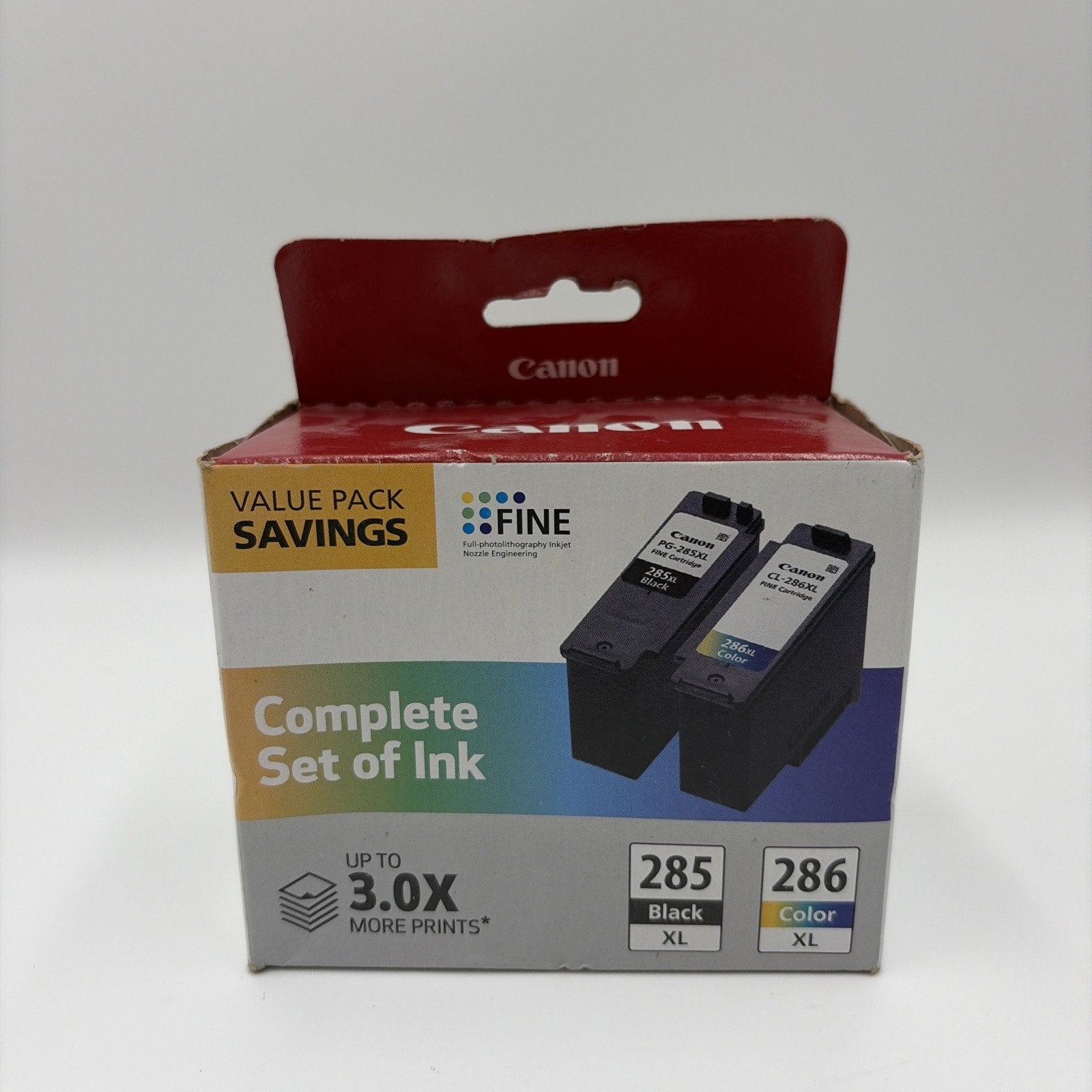 Canon PG-285XL Black CL-286XL Color Genuine Ink 2-Pack 6196C004