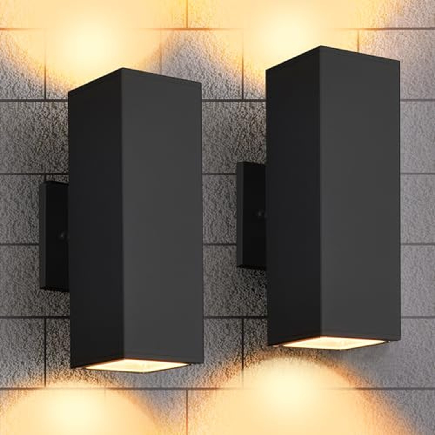 Outdoor Wall Lights, 2 Pack Waterproof Exterior Lighting Fixtures, Anti-Rust ...