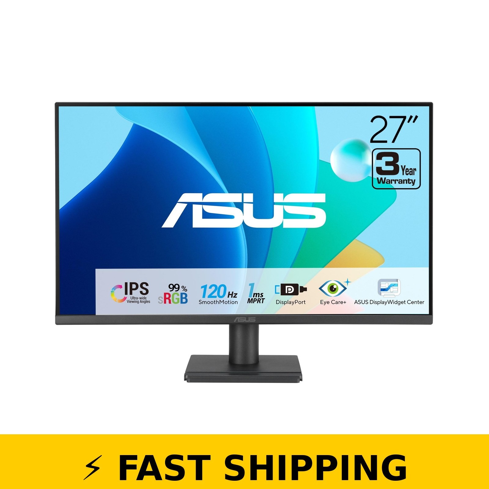 ASUS 27" Full HD IPS Monitor - 120Hz, 1ms, Eye Care Technology
