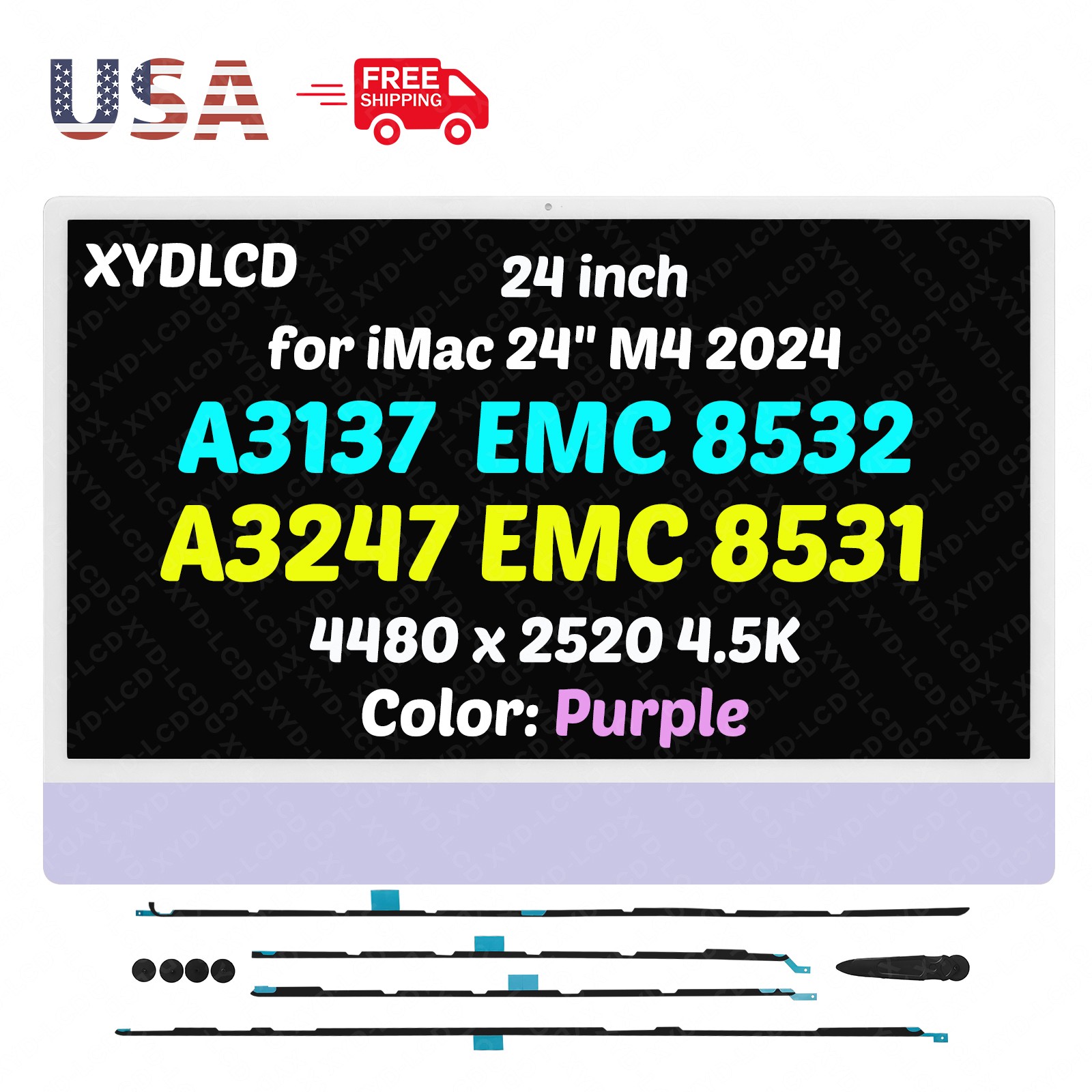 OEM for Apple iMac 24" A3137 A3247 M4 2024 EMC 8532 EMC 8531 LCD Screen Display