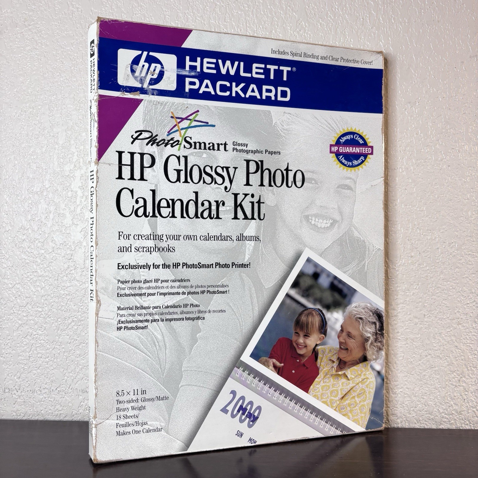 Hewlett Packard Glossy Photo Calendar Kit HP PhotoSmart Printer Spiral Binding